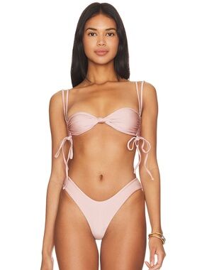 LPA Light Pink Tie-Side Bikini Set